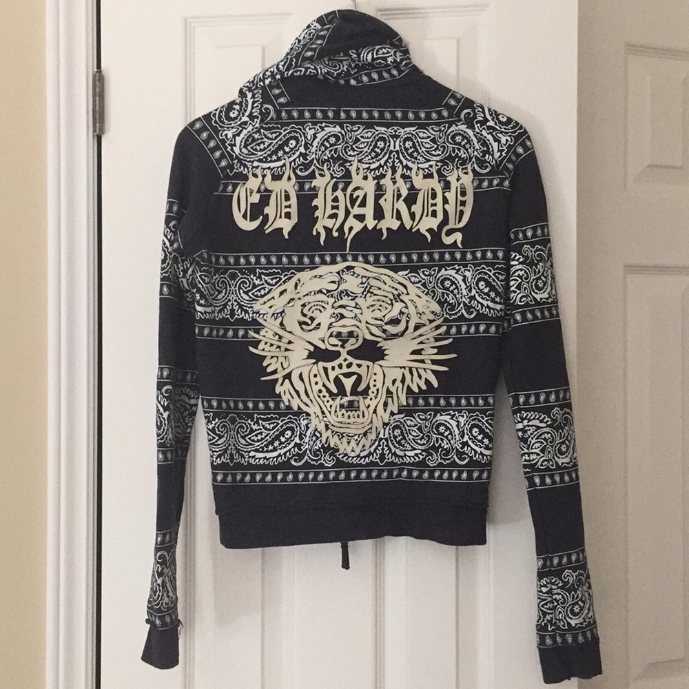 Ed Hardy Tiger zip up hoodie